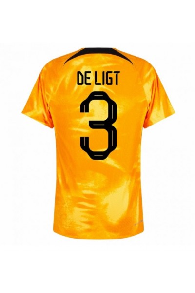Fotbalové Dres Holandsko Matthijs de Ligt #3 Domácí Oblečení MS 2022 Krátký Rukáv